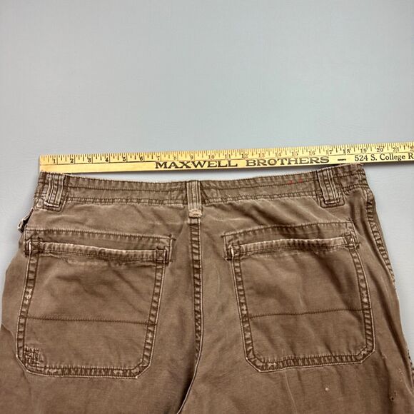 Vintage Mossimo Cargo Supply Shorts Mens 38 Brown Chino Distressed Skate Y2K - Picture 7 of 11